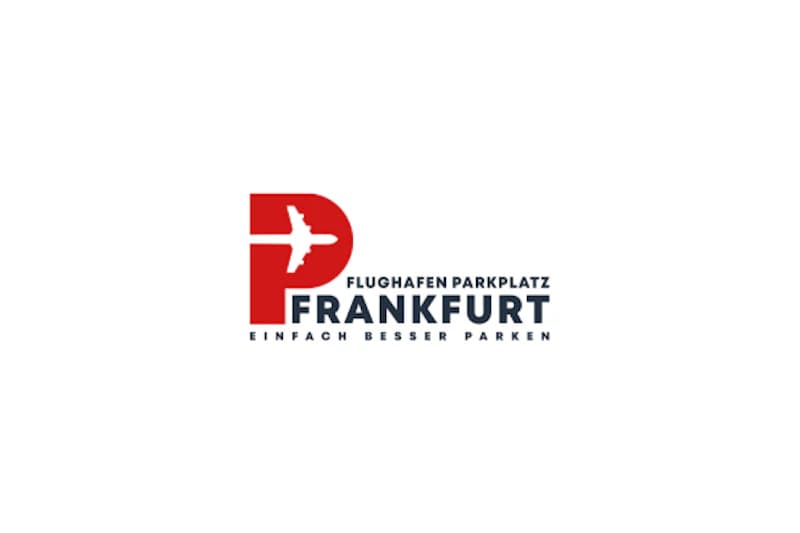 Wortmarke FRANKFURT mit Zusatz Flughafen Parkplatz und Slogan Einfach besser parken.